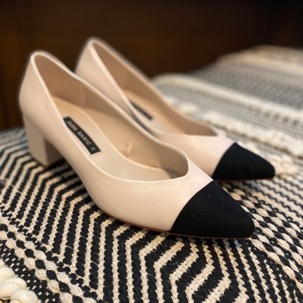 🌿ZARA Cream + Black Pumps🌿